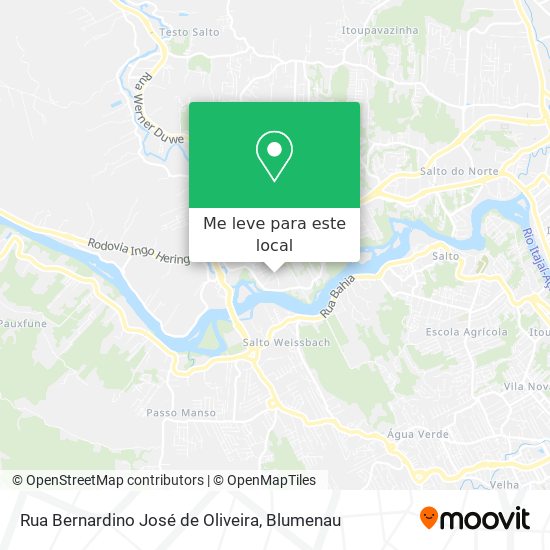 Rua Bernardino José de Oliveira mapa