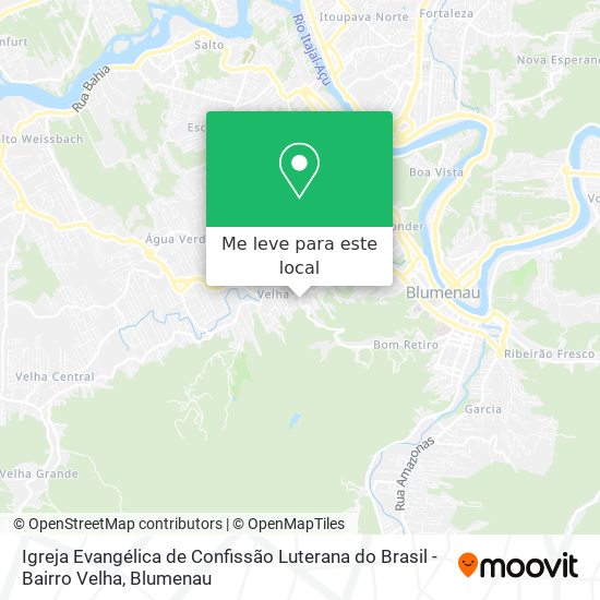 Igreja Evangélica de Confissão Luterana do Brasil - Bairro Velha mapa