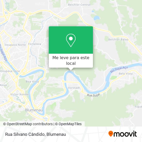 Rua Silvano Cândido mapa