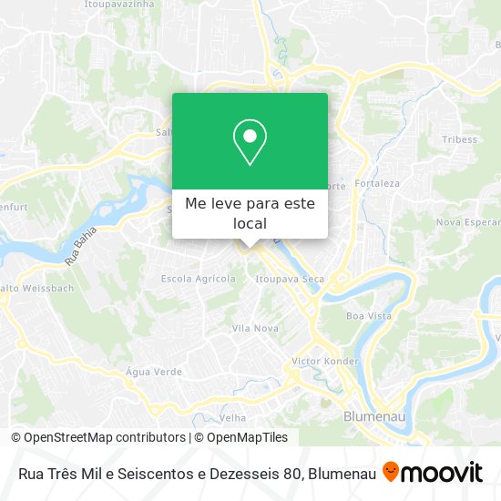 Rua Três Mil e Seiscentos e Dezesseis 80 mapa