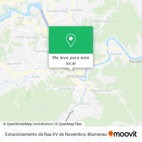 Estacionamento da Rua XV de Novembro mapa