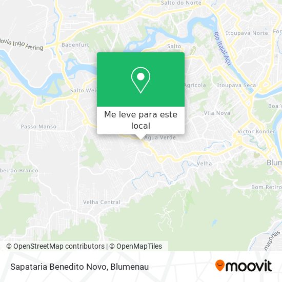 Sapataria Benedito Novo mapa