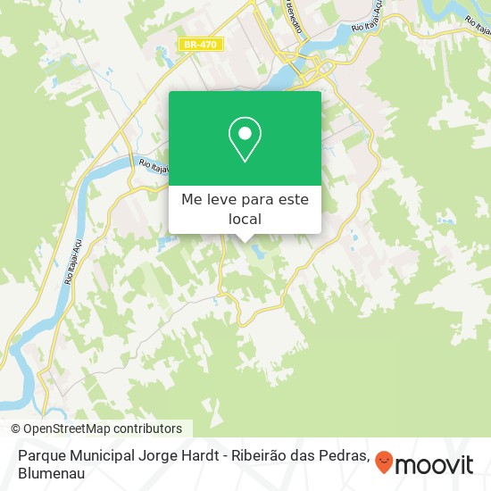 Parque Municipal Jorge Hardt - Ribeirão das Pedras mapa