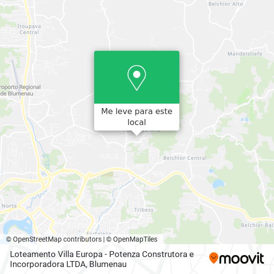 Loteamento Villa Europa - Potenza Construtora e Incorporadora LTDA mapa