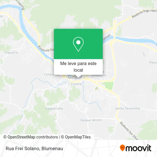 Rua Frei Solano mapa