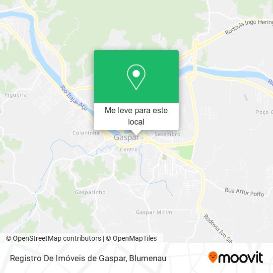 Registro De Imóveis de Gaspar mapa