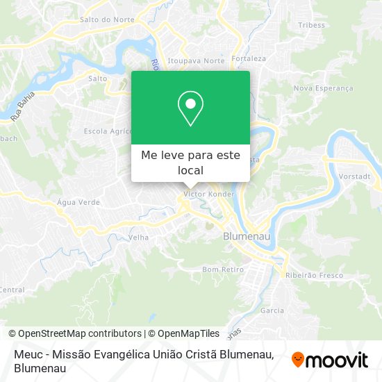 Meuc - Missão Evangélica União Cristã Blumenau mapa
