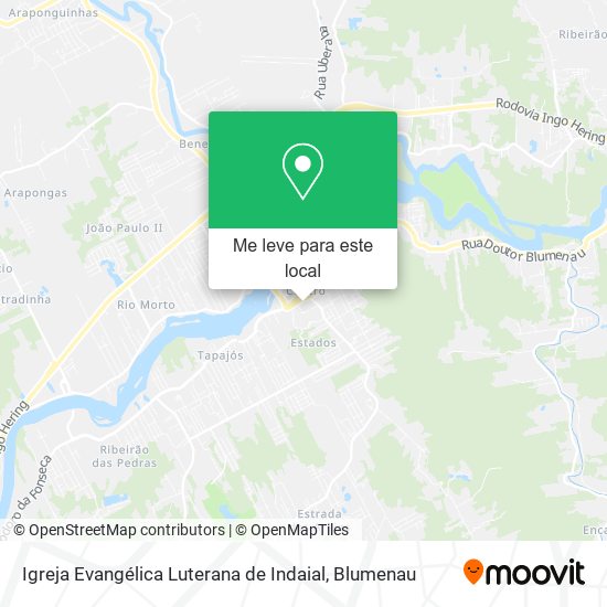 Igreja Evangélica Luterana de Indaial mapa