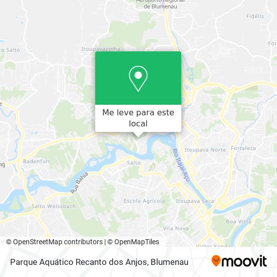 Parque Aquático Recanto dos Anjos mapa