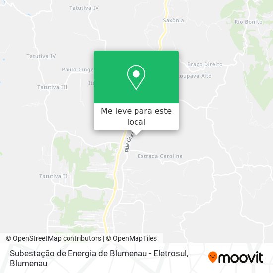 Subestação de Energia de Blumenau - Eletrosul mapa