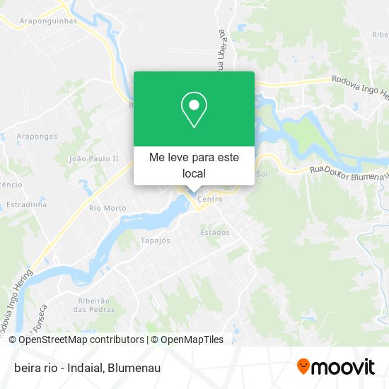 beira rio  - Indaial mapa