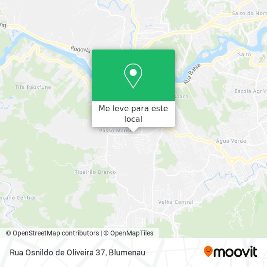 Rua Osnildo de Oliveira 37 mapa