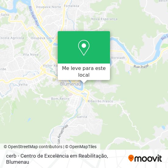 cerb - Centro de Excelência em Reabilitação mapa