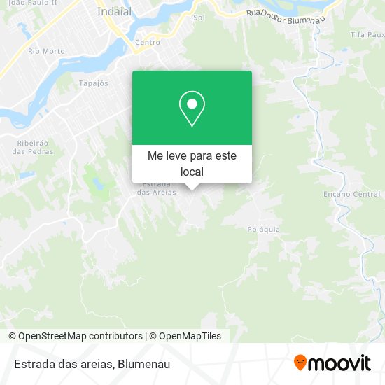 Estrada das areias mapa