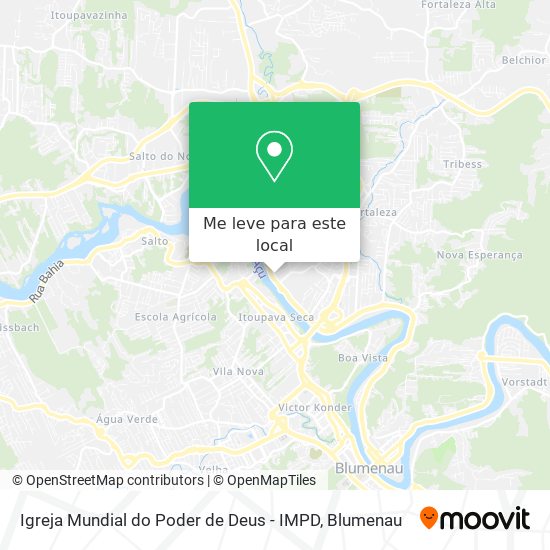 Igreja Mundial do Poder de Deus - IMPD mapa