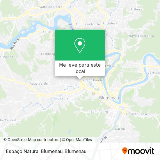 Espaço Natural Blumenau mapa