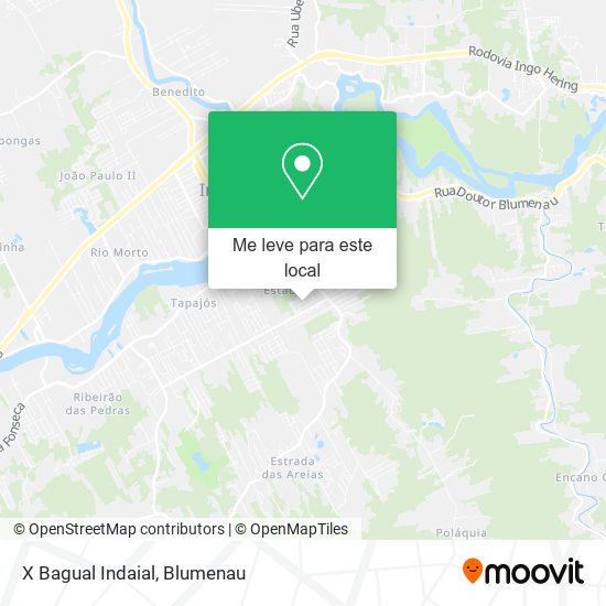 X Bagual Indaial mapa