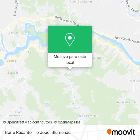 Bar e Recanto Tio João mapa