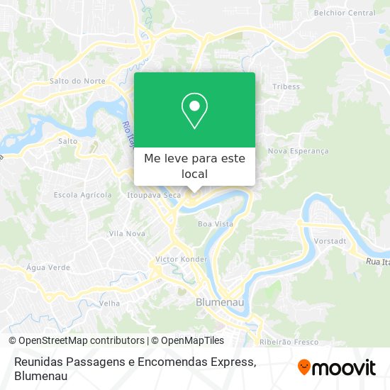 Reunidas Passagens e Encomendas Express mapa