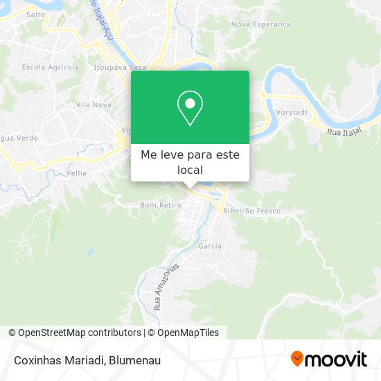 Coxinhas Mariadi mapa