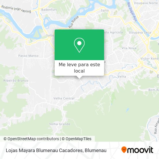 Lojas Mayara Blumenau Cacadores mapa
