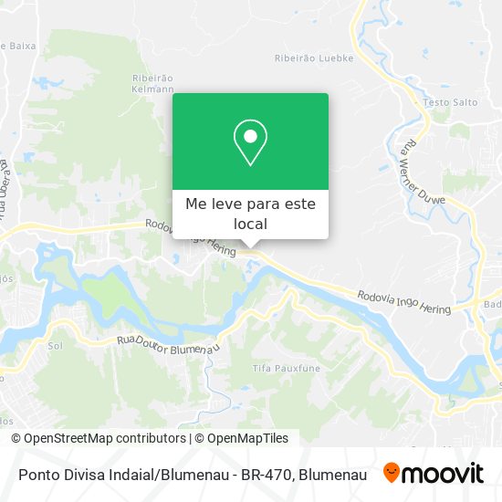 Ponto Divisa Indaial / Blumenau - BR-470 mapa