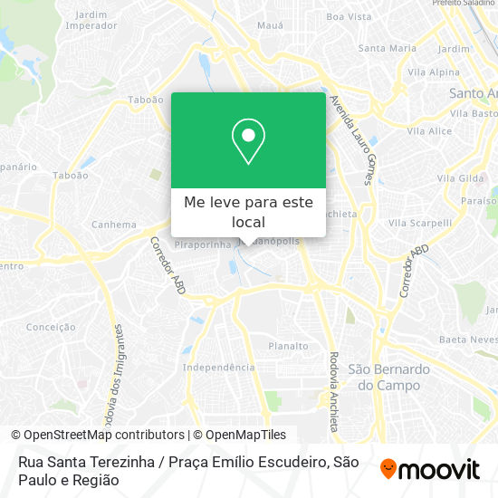 Rua Santa Terezinha / Praça Emílio Escudeiro mapa