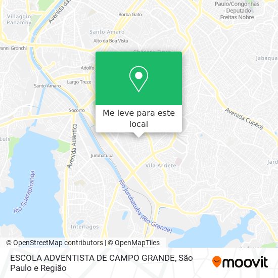 ESCOLA ADVENTISTA DE CAMPO GRANDE mapa