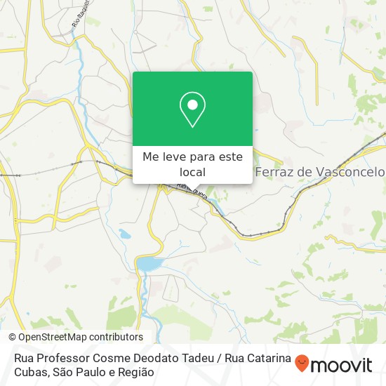 Rua Professor Cosme Deodato Tadeu / Rua Catarina Cubas mapa