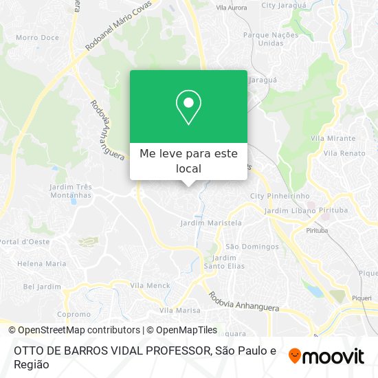 OTTO DE BARROS VIDAL PROFESSOR mapa