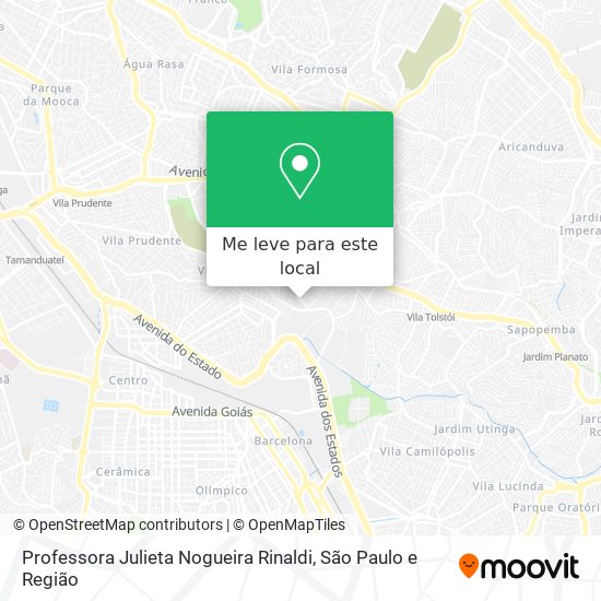 Professora Julieta Nogueira Rinaldi mapa