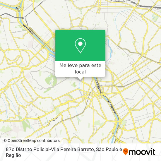 87o Distrito Policial-Vila Pereira Barreto mapa
