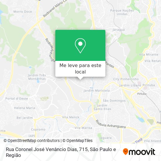 Rua Coronel José Venâncio Dias, 715 mapa