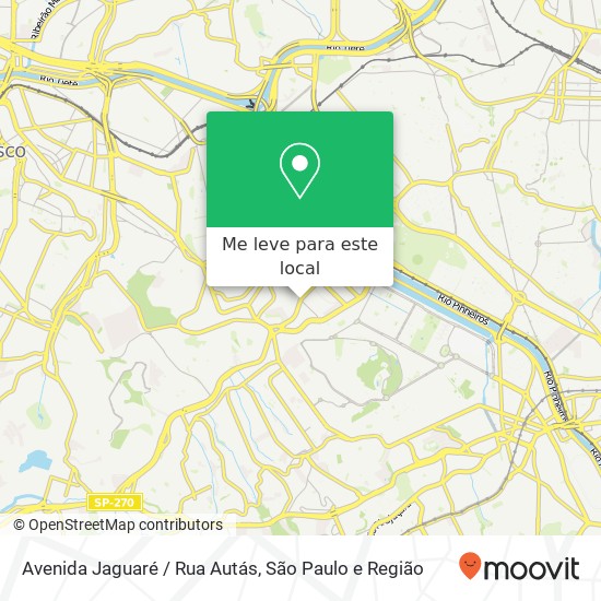Avenida Jaguaré / Rua Autás mapa