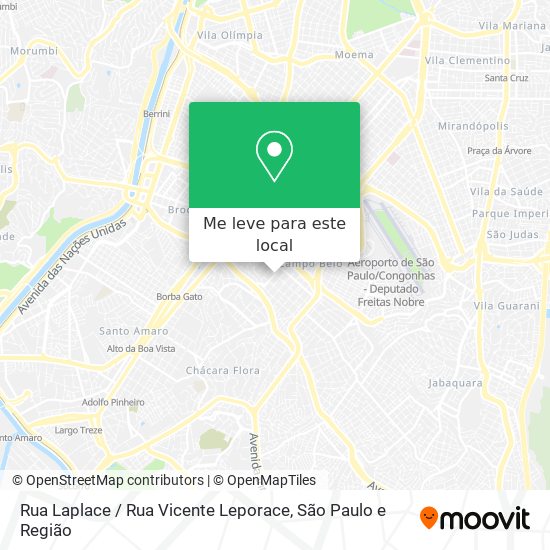 Rua Laplace / Rua Vicente Leporace mapa