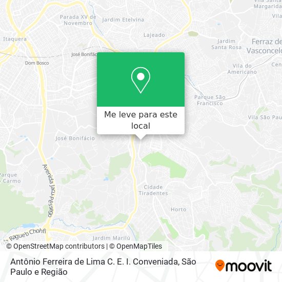 Antônio Ferreira de Lima C. E. I. Conveniada mapa