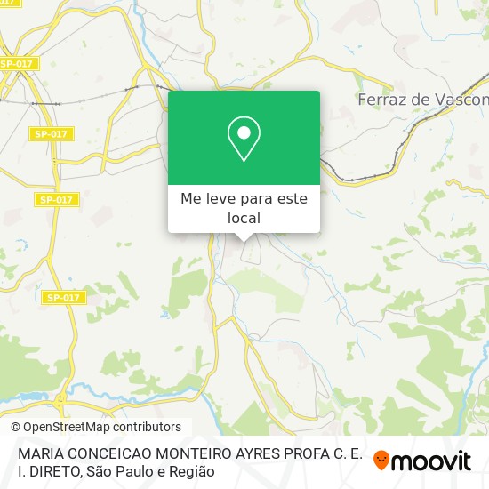 MARIA CONCEICAO MONTEIRO AYRES PROFA C. E. I. DIRETO mapa