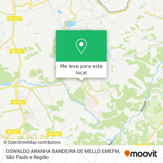 OSWALDO ARANHA BANDEIRA DE MELLO EMEFM mapa