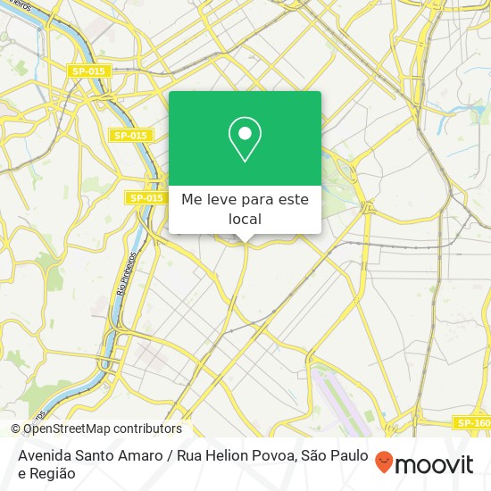 Avenida Santo Amaro / Rua Helion Povoa mapa