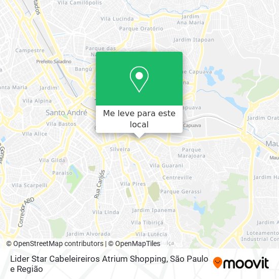 Lider Star Cabeleireiros Atrium Shopping mapa