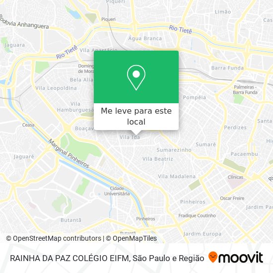 RAINHA DA PAZ COLÉGIO EIFM mapa