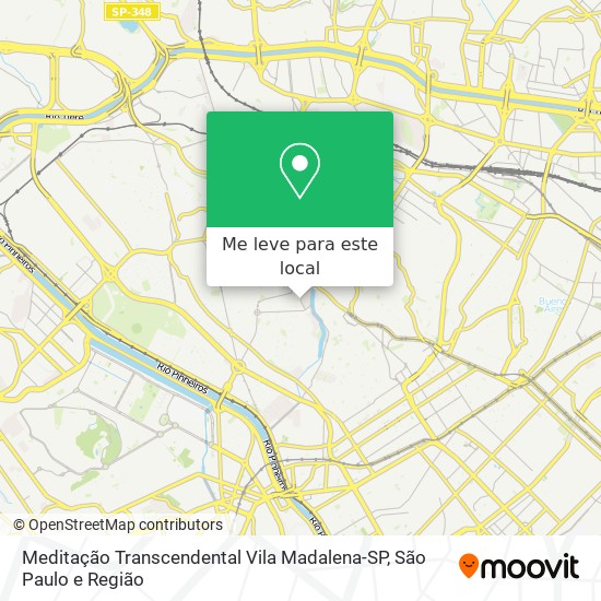 Meditação Transcendental Vila Madalena-SP mapa