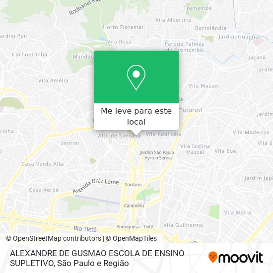 ALEXANDRE DE GUSMAO ESCOLA DE ENSINO SUPLETIVO mapa
