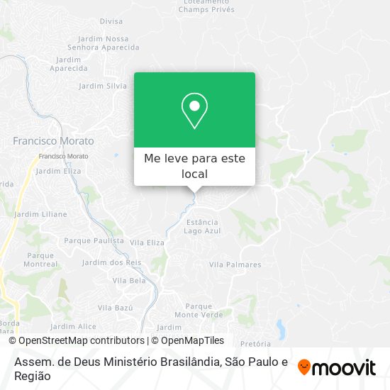 Assem. de Deus Ministério Brasilândia mapa