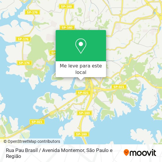 Rua Pau Brasil / Avenida Montemor mapa