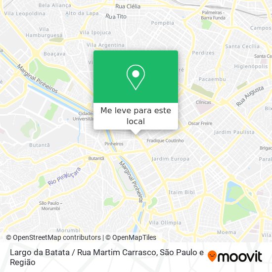 Largo da Batata / Rua Martim Carrasco mapa