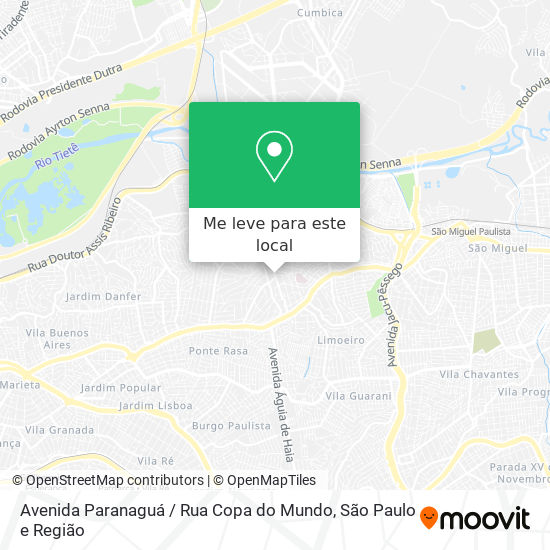 Avenida Paranaguá / Rua Copa do Mundo mapa