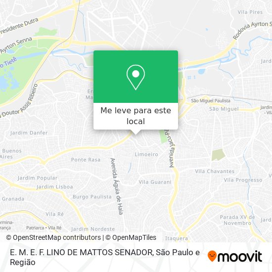 E. M. E. F. LINO DE MATTOS SENADOR mapa