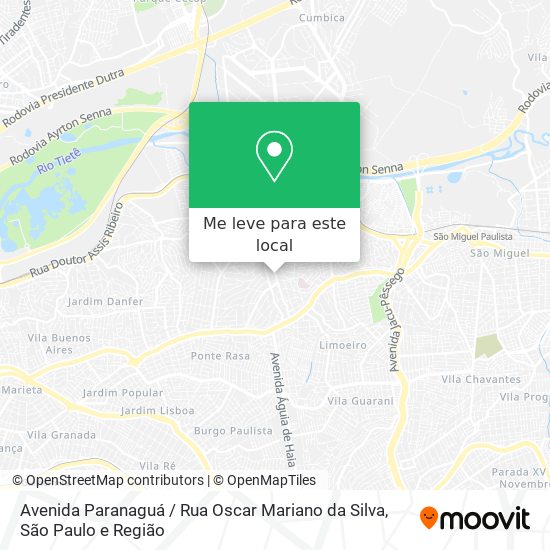 Avenida Paranaguá / Rua Oscar Mariano da Silva mapa