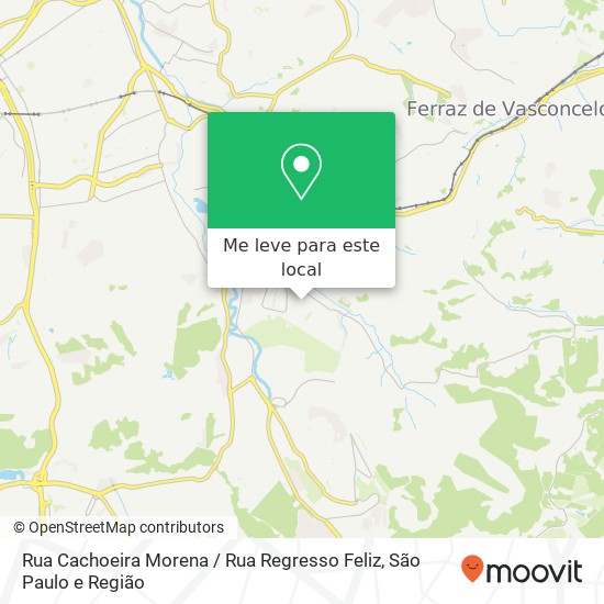 Rua Cachoeira Morena / Rua Regresso Feliz mapa